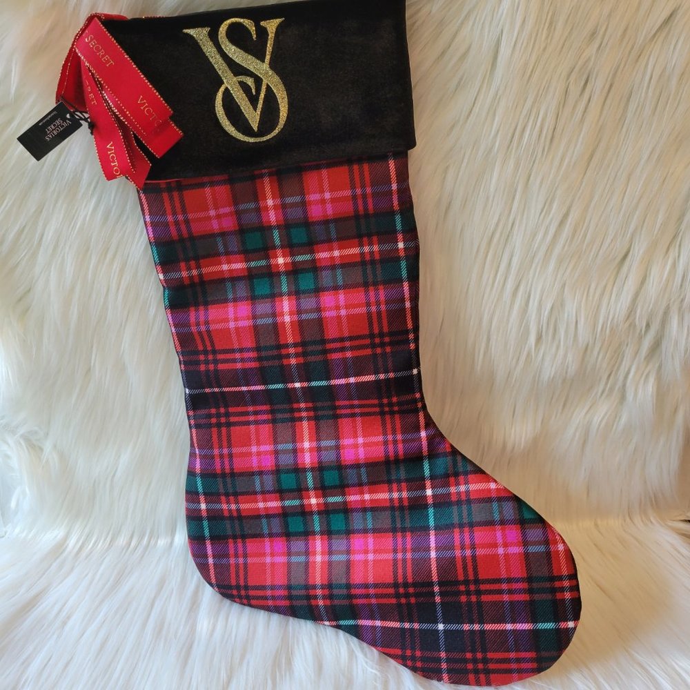 Victoria Secret Plaid Holiday Stocking
